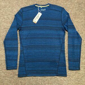 SMARTWOOL Men's M Classic Thermal Merino Base Layer Crew Shirt NAVY COLOR SHIFT